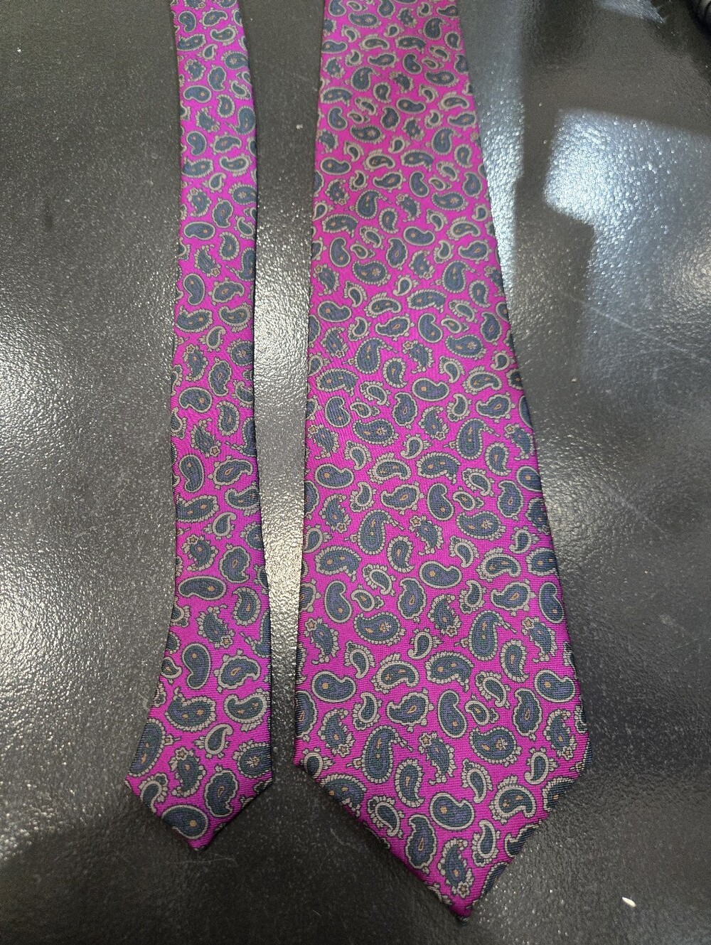 Lord & Taylor Paisley Italian Silk Tie - Made In USA